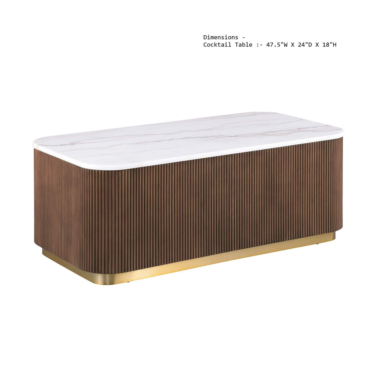 Rectangle Cocktail Table Genuine Accent Plinth Base