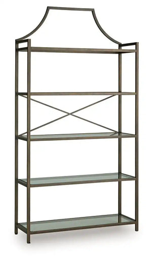 Bernonly - Bookcase - Antique Bronze Finish - Best Buy Furniture