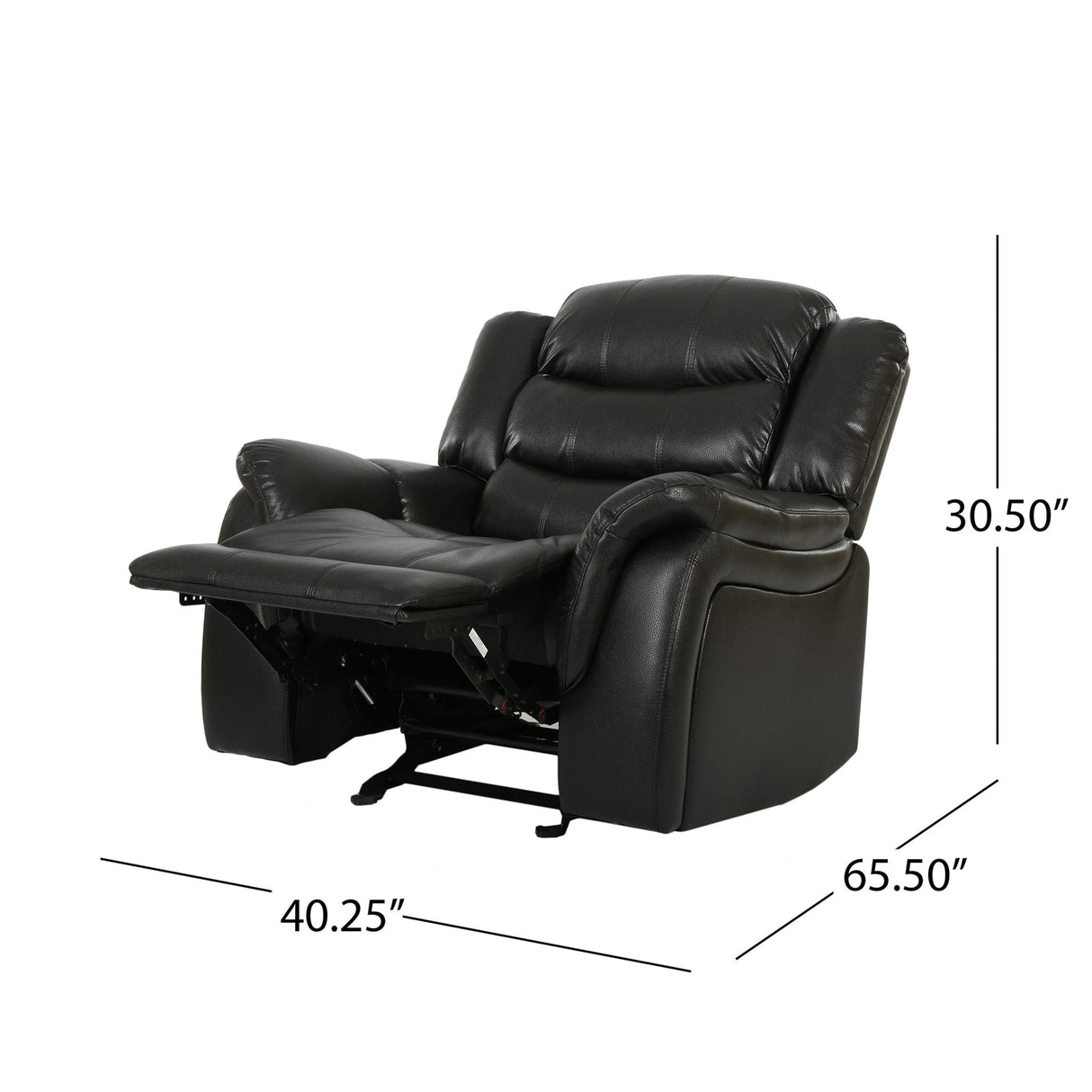 Classic Design Recliner, Upholstery Recliner, Glider Recliner - Black Berry - Best Buy Furniture