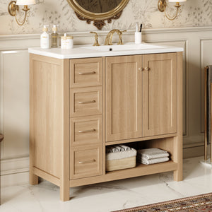 36" Bathroom Vanity with Sink Top