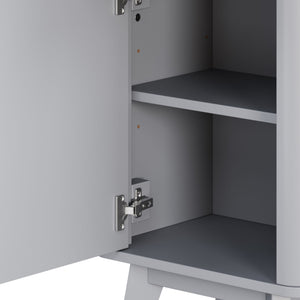 Tall Bathroom Storage Cabinet With Adjustable Shelves And 1 Drawer & Door