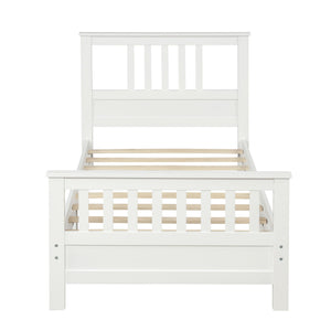 Platform Bed With Paneled Headboard And Footboard
