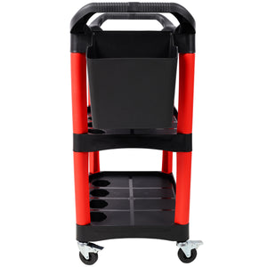 3 Tier Rolling Auto Detail Cart With Wheels