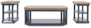 Landocken - Occasional Table Set (Set of 3) - Brown / Blue - Best Buy Furniture