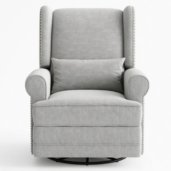 Extra Wide Swivel Recliner Glider Chair With Footrest