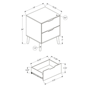 Accent Table With Storage Drawers - Natural