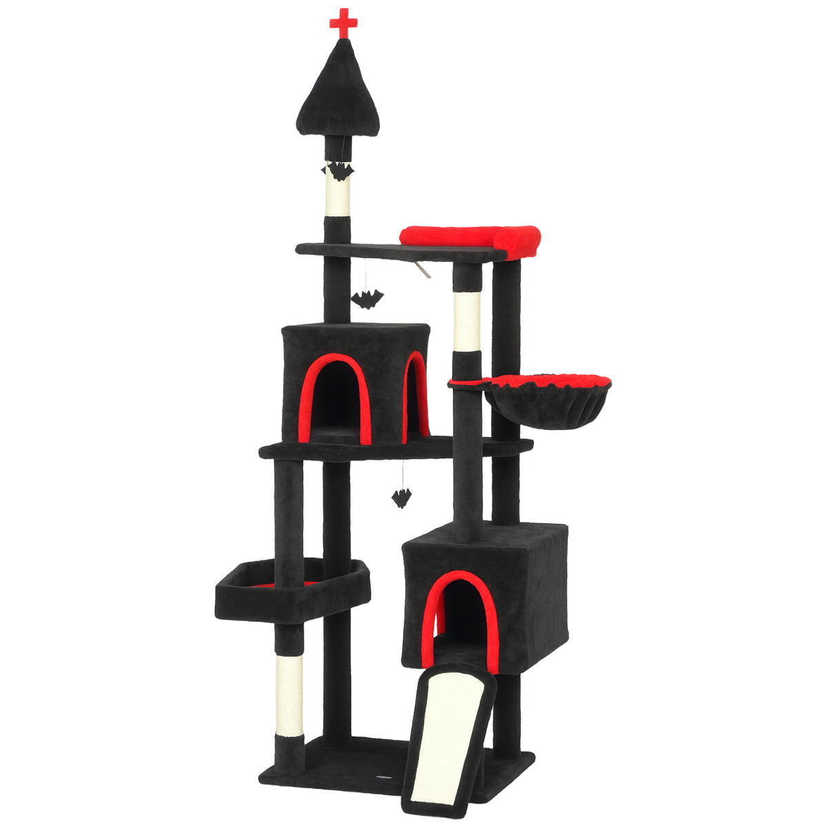 PawHut Gothic Cat Tree - 78" Extra Tall Cat Tower for Indoor Kittens