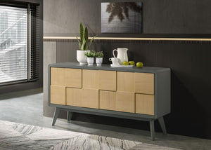 Blayde - Server - Natural / Gray - Best Buy Furniture