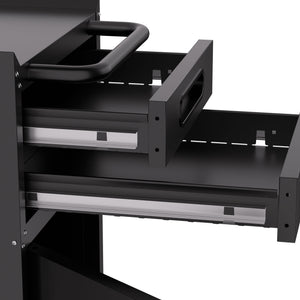 Rolling Tool Cabinet Heavy Duty Garage Storage With Lockable Doors & Drawers