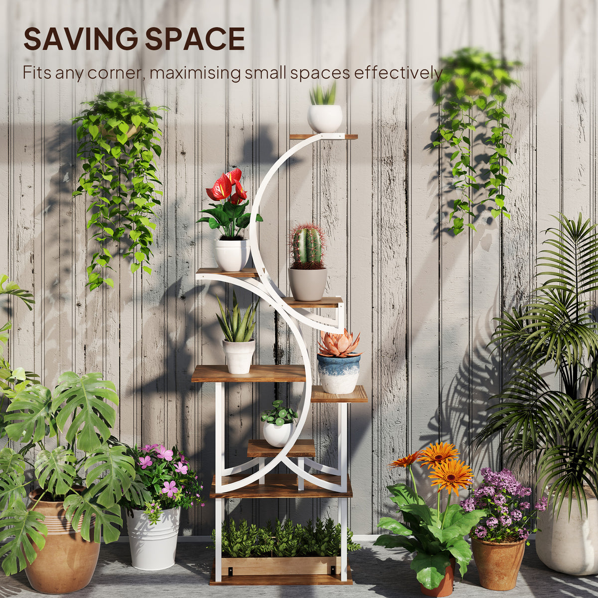 Outsunny 8 Tier Plant Stand Indoor