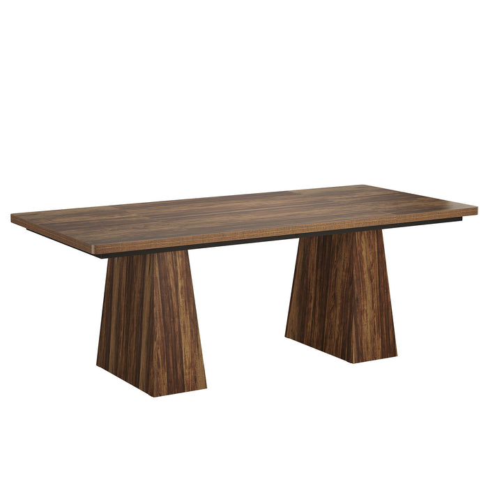 Double Pedestal Executive Desk with Spacious Work Surface - Dark Brown or Black