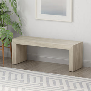 Acacia Wood Dining Bench, Farmhouse Style - Best Buy Furniture