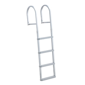 Removable Dock Ladder, 4 Steps, Aluminum Alloy Pontoon Boat Swim Ladder