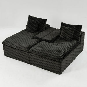 Double Chaise Lounge With Full Compressed Sponge