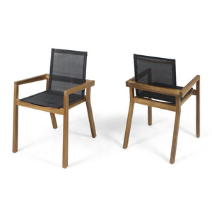 7-Piece Acacia Wood Outdoor Dining Set