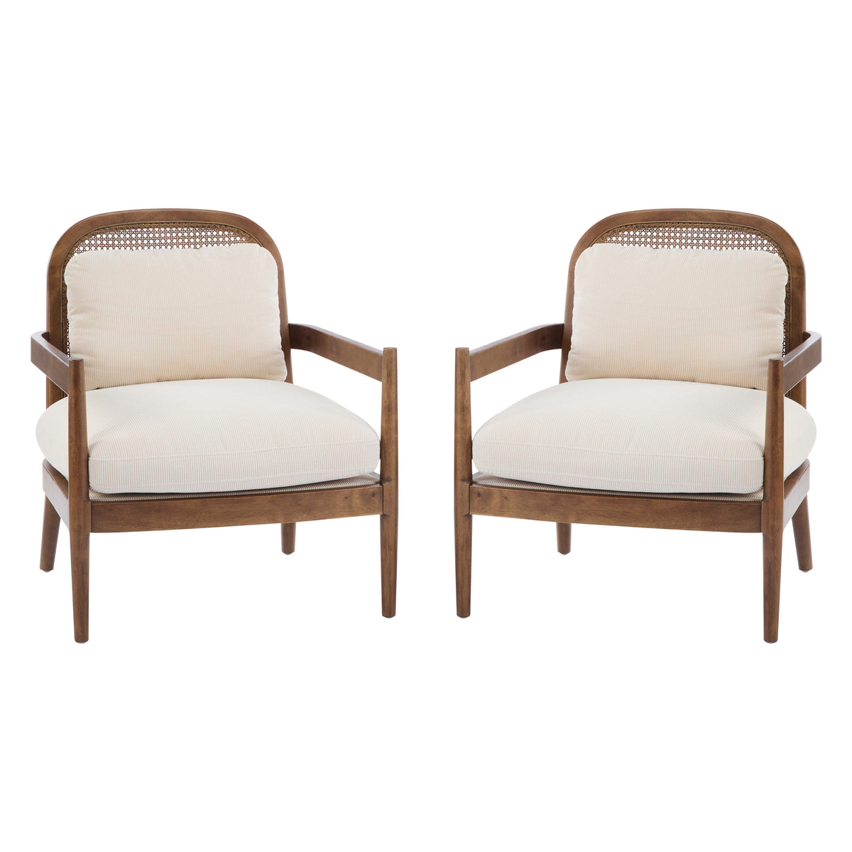 Set of 2 Mid-Century Modern Accent Chairs