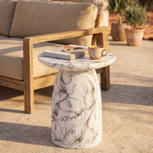 Outdoor MGO Side Table, Light Grey