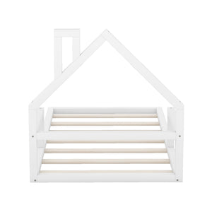 Floor Bed With House Shaped Headboard