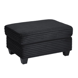 Upholstered U-Shaped Sectional Sofa With Movable Ottoman And Side Storage Pockets