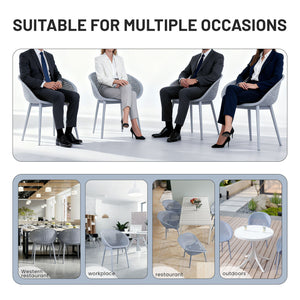 2 Piece Durable Single Chair With Hollow Out Design