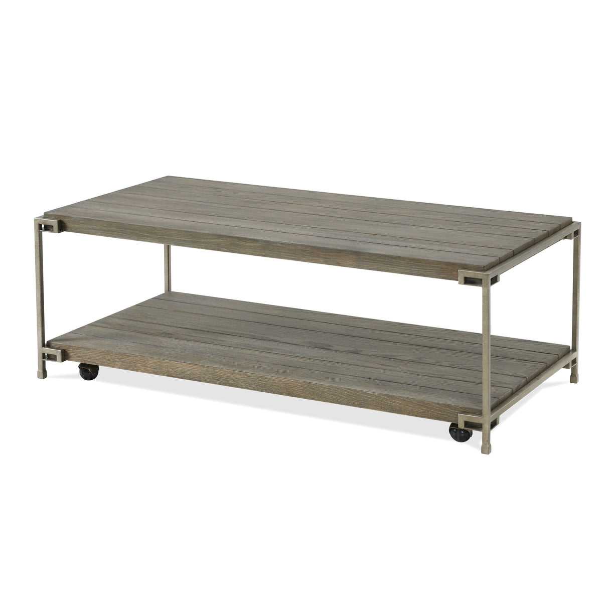 Corbeta 3-Piece Metal Frame Wood Living Room Coffee Table Set