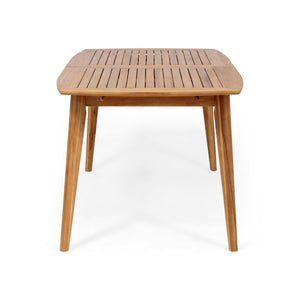 7 Piece Expandable Outdoor Dining Set with Acacia Wood Table
