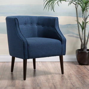 Contemporary Upholstered Club Chair With Button Tufting - Best Buy Furniture