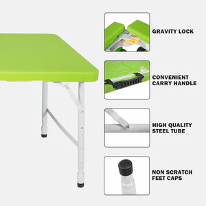 4ft Foldable Outdoor Table with Durable Construction - White