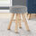 Ottoman, Pouf, Footrest, Foot Stool, Round Velvet, Natural Wood Legs, Contemporary, Modern - Best Buy Furniture
