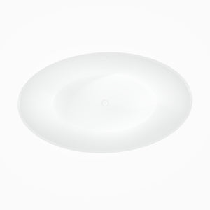 70 Inch Freestanding Solid Surface Soaking Bathtub