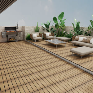 Patio Deck Tiles, Pack Of 22
