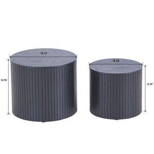 Handcrafted Nested Table Set, 2 Pieces