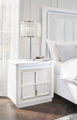 Chalanna - Two Drawer Night Stand - White - Best Buy Furniture