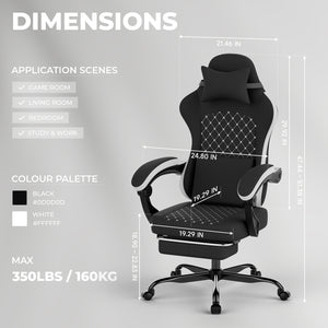 Gaming Chair with Massage and Ergonomic Design