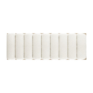 Bella - Upholstered Modern Accent Bench - Ivory White