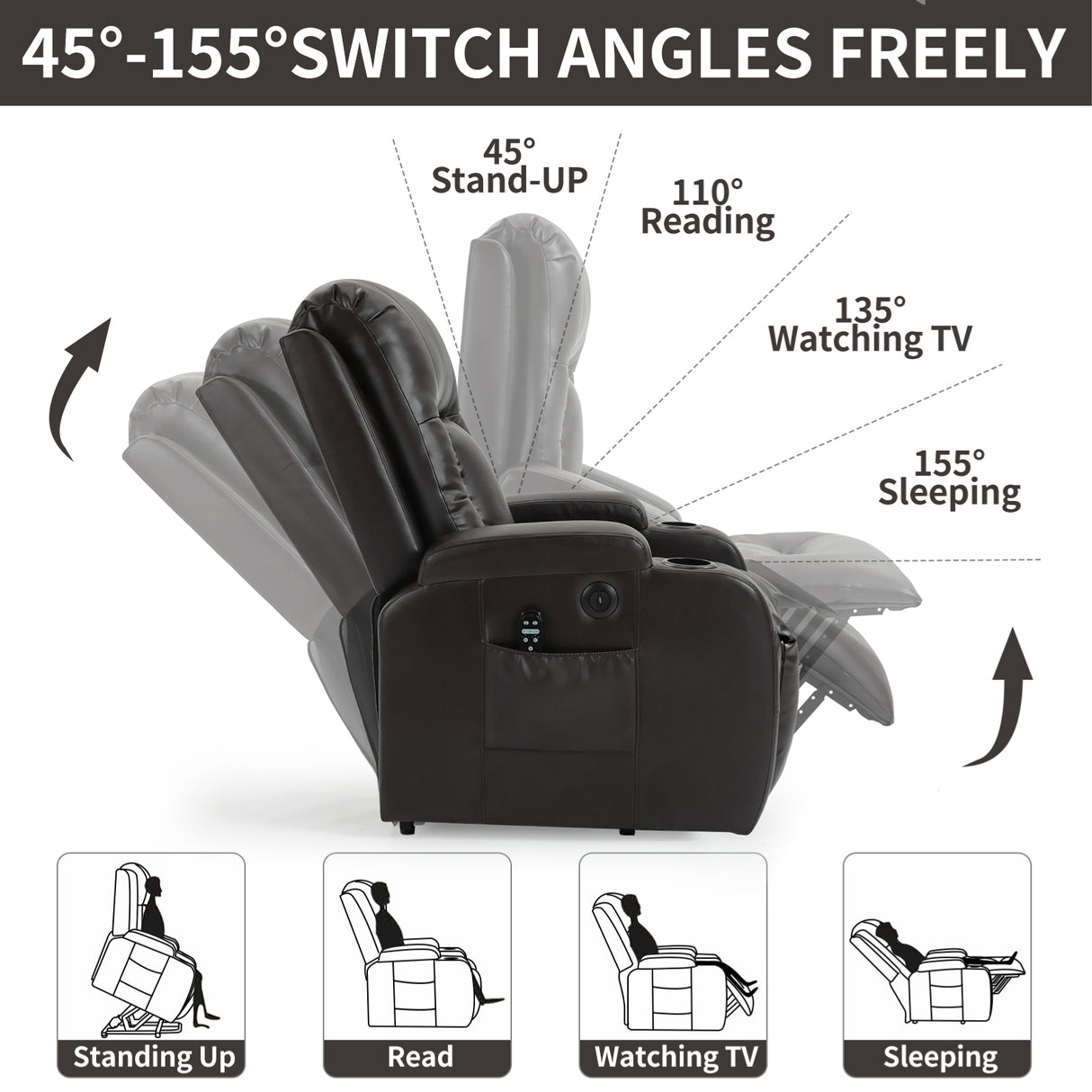 ComfortMax Infinite Position Power Lift Recliner Chair