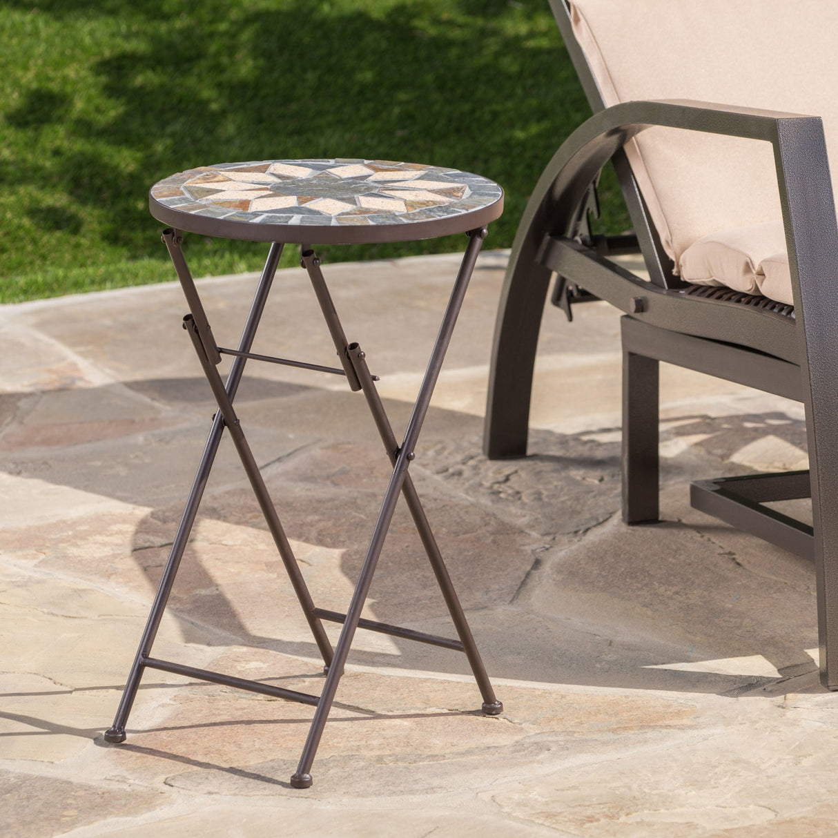 Silvester - End Table - Beige / Black - Best Buy Furniture