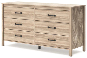 Battelle - Six Drawer Dresser - Tan - Best Buy Furniture