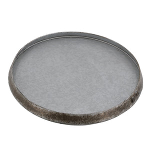 Galvanized Drum Side Table with Removable Lid - Gray