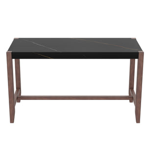 5 Piece Counter Height Dining Set, Bar Table With 4 Upholstered Chairs