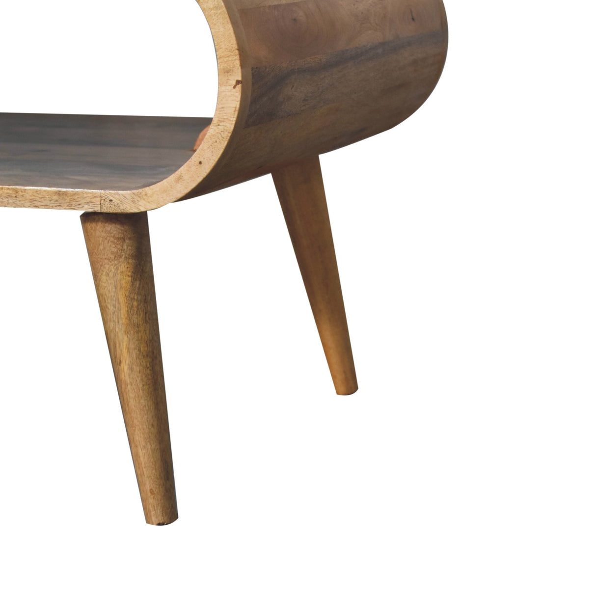 Solid Wood Open Oak-ish Coffee Table, Nordic Legs