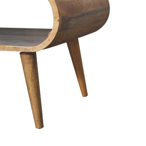Solid Wood Open Oak-ish Coffee Table, Nordic Legs
