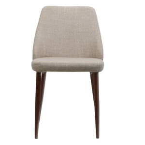 Modern Dining Chair With Iron Legs And Wood Finish