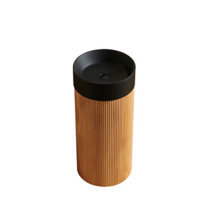 JINBO 16" Freestanding Cylindrical Bathroom Vanity Cabinet