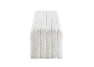 Sandro Bouclé Bench, 51-Inch, Beige