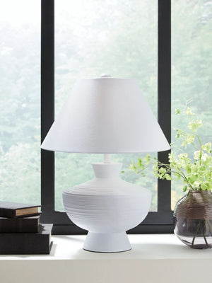 Harelwood - Poly Table Lamp - White - Best Buy Furniture