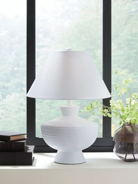 Harelwood - Poly Table Lamp - White - Best Buy Furniture