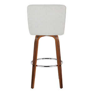 Henry - Contemporary Fixed Height Barstool With Swivel With Round Footrest (Set of 2)