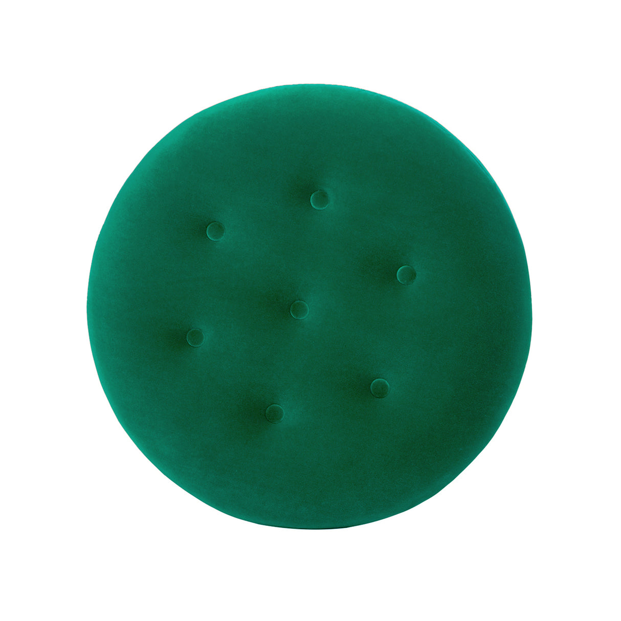 Yolanda 24" Round Upholstered Accent Ottoman, Ultramarine