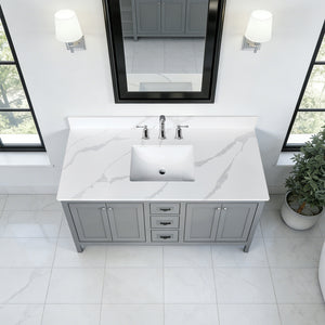 49-Inch Quartz Bathroom Vanity Top